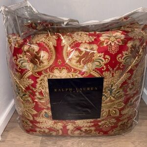 New Ralph Lauren JARDINIERE RED Floral Comforter - Full/Queen